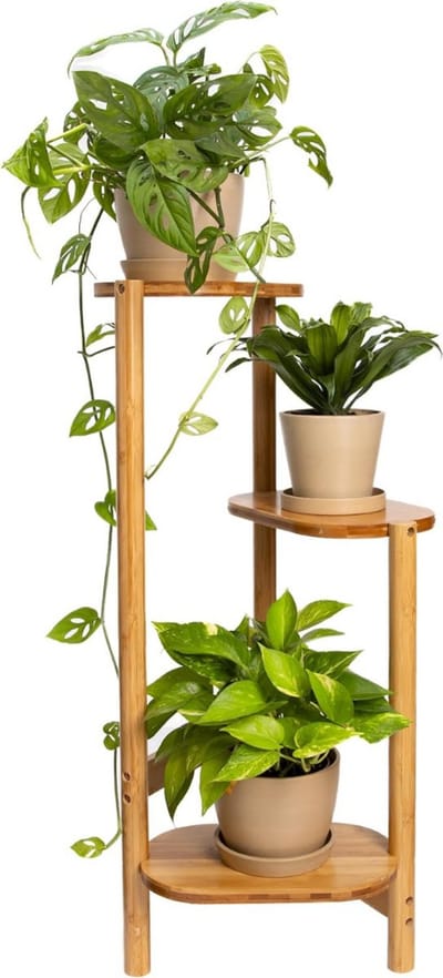 DailySupplies® Plantentafel - Plantenstandaard voor Binnen - Plantenzuil - Bruin