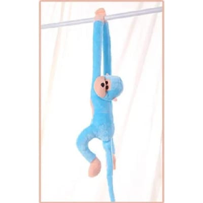 1 stuks 60 cm Lange Armige Aap Pluche Speelgoed Ideaal voor Kinderen Gevulde Gibbon Knuffelkamer Hangende Decoraties Kalmeren Meisje Cadeau Hangend Speelgoed 60cm blauw