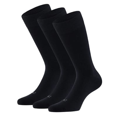 Apollo - Wollen sokken - Unisex - 3-Pak - Wollen sokken dames - Zwart - Maat 39/42 - Merino sokken - Wollen sokken - Naadloze sokken