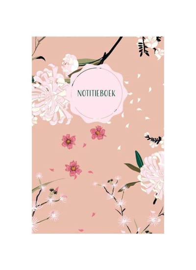 HappyBook - Notebook - Notitieboek - A5 - Japan - Roze - Japans - Patroon - Softcover - Lijntjes - Gelijnd - Japanse stijl - Roze - Elastiek - Werk - Studie - School - Cadeau - Dagboek - To Do - Herinneringen opschrijven - Zakelijk notitieboek - Plan