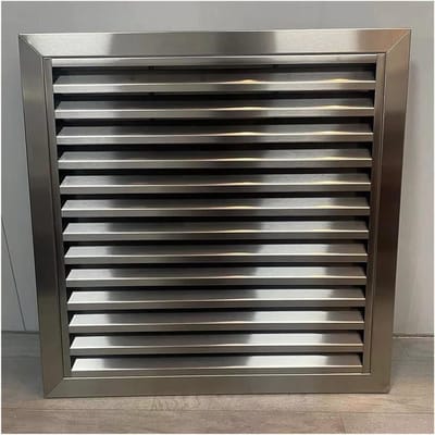 Gevelventilatie Roosters - Ventilatieafdekking Buitenhuis - Luchtstroom Verbeteren - Roestvrij Staal 304 - 41x41cm - Zilver