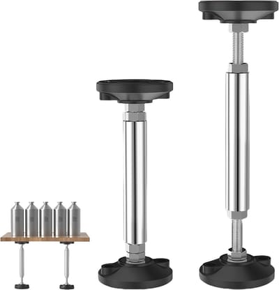 Steunstangen Set - Verstelbare Stangen - Kasten Ophangen - Robuuste Constructie - 28-42 cm - Zilver