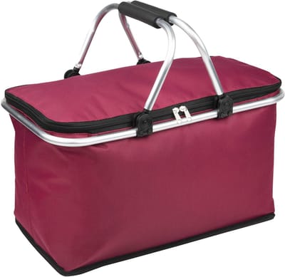 Hi Koeltas - rood - 48 x 28 x 25 cm - boodschappenmand - draagtas - gesoleerde tas - picknicktas