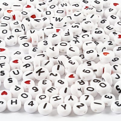 Creativ Company Plastic Letterkralen 7 mm Wit 200gr