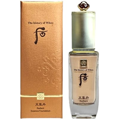 The History of Whoo Cheongidan Stralende Essence Foundation 40ml Koreaanse Kruiden Verhelderende & Anti-Aging Vloeibare Foundation K-Beauty (Kleur 21/23) 21 (Light Beige)