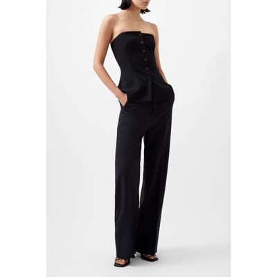 French Connection Harrie Suiting Strapless Top Blackout Maat: 18 | Mouwloze Tops Outlet | Dames | Zwart