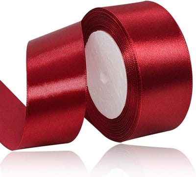 Satijnen Lint - Cadeaulint Decoratielint - Geschenkverpakking Knutselen - Gladde Textuur Polyester - 40mm Breed 22 Meter - Bordeauxrood
