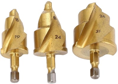 Dailygoods - Hookah Ice Drill Bits - Heavy Pipe Plum Drills - 15-19Mm - 1/4 Inch Hex Shank - Geschikt voor PVC Plastic Tube - Precisie en kwal...