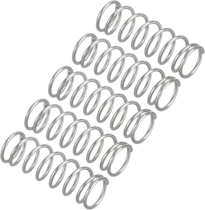 Drukveren Set - Compressieveren Spiraalveren - Mechanische Toepassingen - 304 Roestvrij Staal - 0.5x5x15 mm - Zilver