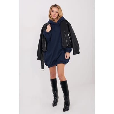 Cozy Motion Hoodie Dress - Donkerblauw / One Size