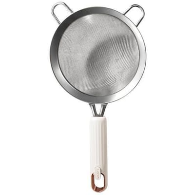 RVS Zeven Multifunctionele Fijnmazige Zeef met Handvat voor Bloem Bakken 285x140x70mm