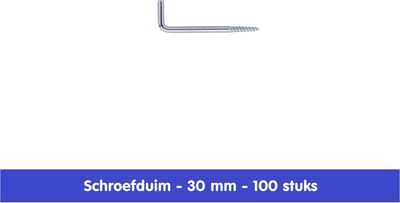Deltafix schroefduim standaard verzinkt 30 mm 100 st.
