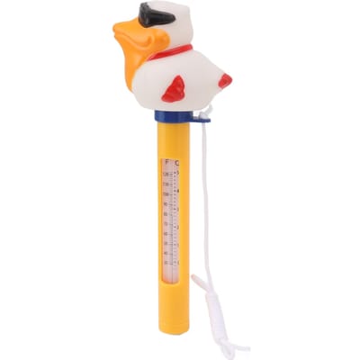 Thermomètre de Piscine Flottant Grande Taille Lecture Facile pour la Température de l'Eau avec Cordon pour Piscines Extérieures Intérieures Spas Canard white