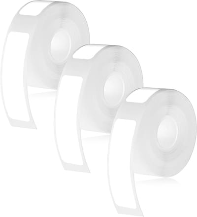 3 Rollen Witte Labels voor Phomemo D30/D32/D35/Q30/Q30S/Q31, 12x40mm, Thermische Label Tape voor Thuis, Kantoor en School, 160 Labels per Rol, Ideaal voor Organisatie en Verzending
