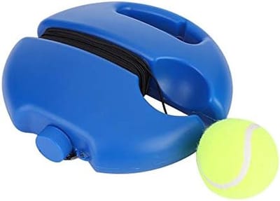 Tennisbal Trainingsapparaat - Rebound Bal - Tennis Oefenen - Zelfstudie Basis - 21cm Basis - Blauw