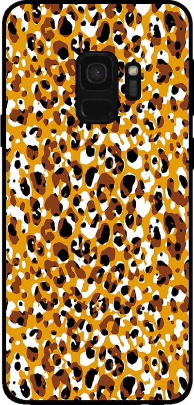 Smartphonica Telefoonhoesje voor Samsung Galaxy S9 met panterprint - TPU backcover met luiaardprint - Bruin geschikt voor Samsung Galaxy S9