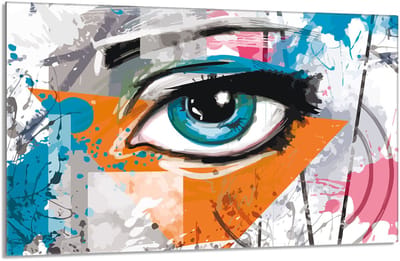 TMK ArtDeko - Beschermende Glazen Plaat voor Kookplaat - 80x52 cm - Oog
