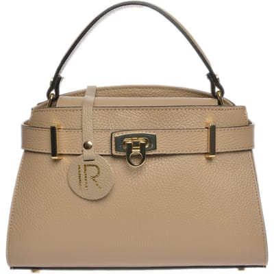 Isabella Rhea Beige Rundleer Tas