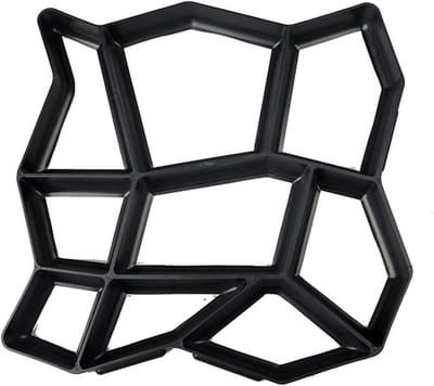 Betonmal Weg - Pad Maker - Tuin Aanleggen - Herbruikbare Plastic Mal - 35x35x3.5CM - Zwart