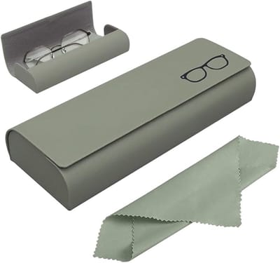 Famanu – Premium synthetische brillenkoker – Hardcase etui met microvezeldoek – Voor lees- en zonnebrillen