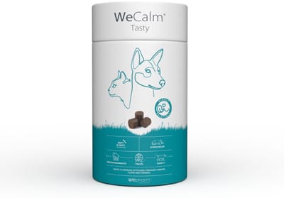 WePharm WeCalm Tasty - 30 soft-chews - Ondersteuning Bij Vuurwerk, Onweer, Reizen en Stress - Rustgevend Voor Honden En Katten - Smakelijke Snack vorm - Natuurlijk supplement