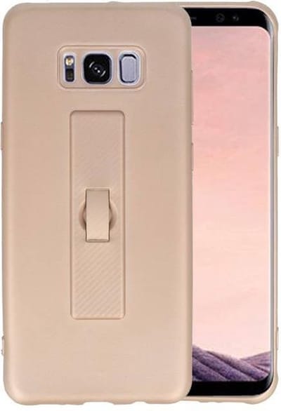 Carbon series hoesje - Backcover Geschikt voor Galaxy S8 Plus Goud