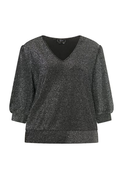 Faina Glitter Shirt Dames zilver-zwart