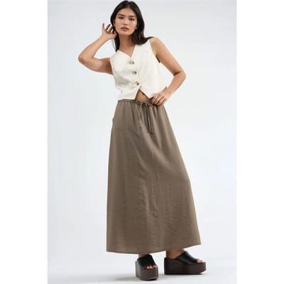 Hoge Taille A-Lijn Maxi Rok