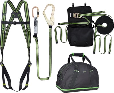 Kratos Complete set valbeveiliging Basic - Horizontale leeflijn - Leeflijn band 1,8m