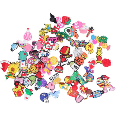 84 Stijlen Gat Schoendecoratie Waterdicht Lichtgewicht Trendy Sandaaldecoratie PVC Schoen pink