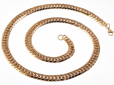 60cm x 9mm Cubaanse-Stijl Ketting Heren - Verguld Roestvrij Stalen