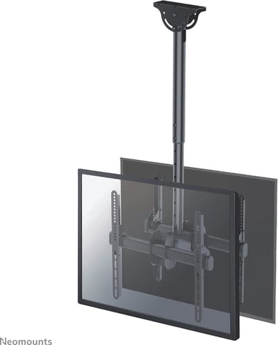 Neomounts NM-C440DBLACK Dual monitor/TV mount ceiling 32-60" - h 56-91 cm - Max 50 kg - recommended for 60"