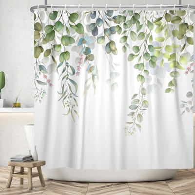 Omgoods - Eucalyptus Bladeren Douchegordijn 180 x 180 cm
