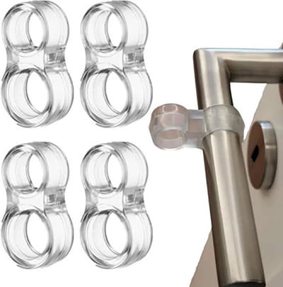 Actie4you® - Deurklink Buffers - Stootdoppen - Muurbeschermers - Deurklink bescherming - Flexibele Deurstoppers – 4 Stuks - Transparant