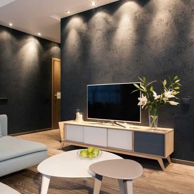 Set van 6 HOFTRONIC Porto - Badkamer inbouwspots LED - IP44 Waterdicht - Verwisselbare GU10 - Dimbaar - 5 Watt 450 Lumen - 2700K Warm wit - Aluminium mat zwart - Ronde plafondspot Ø 73 mm - Spotjes verlichting voor buiten en binnen
