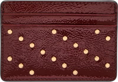 FOSSIL Kaarthouder Steven Card Case Red Mahogany Wijnrood