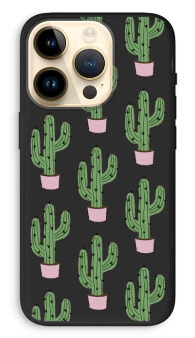 Case Company® - Hoesje geschikt voor iPhone 14 Pro hoesje - Cactus Lover - Biologisch Afbreekbaar Telefoonhoesje - Bescherming alle Kanten en Schermrand