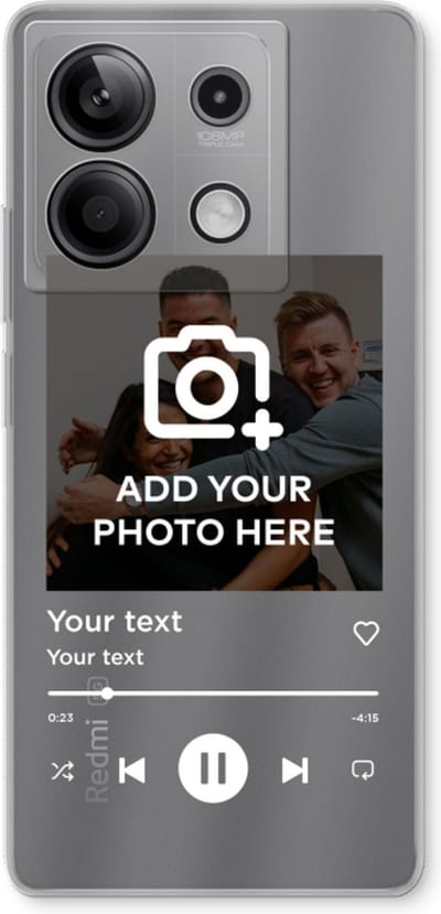 Gepersonaliseerd - Case Company® - Hoesje geschikt voor Xiaomi Redmi Note 13 5G hoesje - Music Player - Soft Cover Telefoonhoesje - Bescherming aan alle Kanten en Schermrand