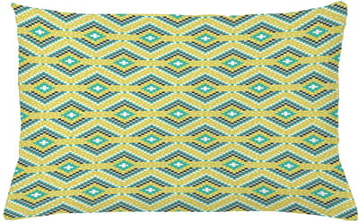ABAKUHAUS Kussenhoes Azteekse – Mozaïek – 65x40 cm – Lichtgroen