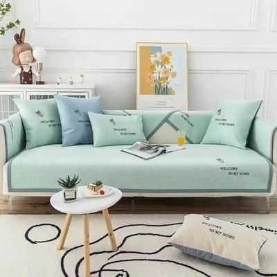 Zomer Koele Zachte Ijs Zijde Sofa Cover Antislip Wasbare Bank Kussen High-End Woonkamer Meubels stofdicht Volledige Cover 70x70cm 1pc