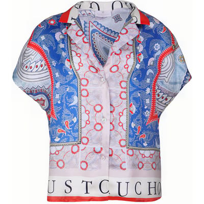 Mucho Gusto Blouse Giuliani Red Red Maat: S | Overhemden Outlet | Dames | Rood