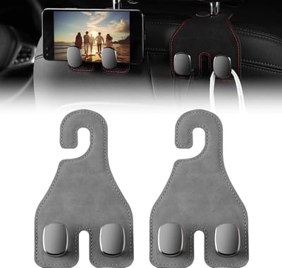 BRENZOOS- Hoofdsteunhouder 360° Verstelbaar - Auto Accessoires - Binnenspiegel Hanger - Handtas Houder - Ruimtebesparend - Schokbestendig Ontwerp - Autohanger