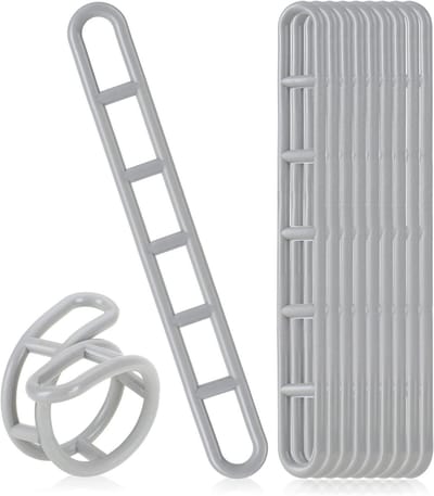 Afspanladders Kunststof - Tentklem Luifel - Luifels Spannen - 6-Traps Verstelbaar - 10 stuks - Grijs