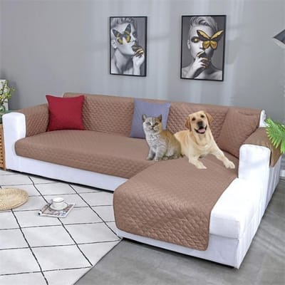 Waterdichte L-vormige huisdierbankhoezen voor woonkamerhoekbankhoes antislip huisdier kinderhond gewatteerde eendelige bankmathoes 200x270 Left S Shape