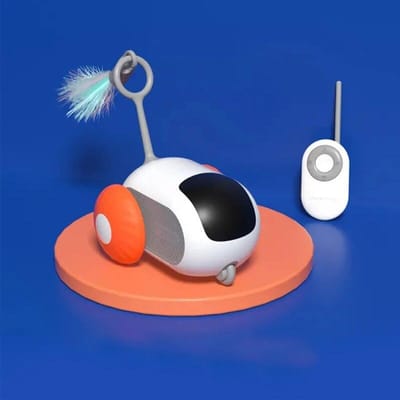 Afstandsbediening Interactief kattenautospeelgoed Chasing Toy Afstandsbediening Smart Control Auto Interactief kattenspeelgoed Dierbenodigdheden oranje