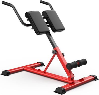 Halterbank met rugleuning - Fitness bank - Kracht training - Multifunctioneel instelbaar - 150 kg draagkracht - Rood