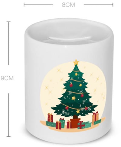 Akyol - kerst kerstboom Spaarpot - Kerstmis - kerst beker - winter - kerst - christmas - kerst cadeau - 350 ML inhoud