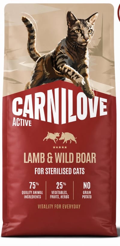 CARNILOVE LAMB/WILD BOAR STERI 6KG