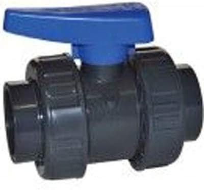 Kogelkraan met Wartelmoer - Afsluitkraan Lijmmof - Waterleiding Afsluiten - Dubbele Wartelmoer - 50mm - Blauw