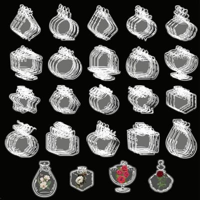 Dailygoods- Bladwijzers 80 Stuks - Transparante Bladwijzers - Gedroogde Bloemen - Decoratief Accessoire - Duurzaam - Afmeting 15 x 5 cm - Boekenleggers